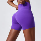 Hearuisavy Summer Soft Yoga Shorts Buttock Lift Gym Leggings Women High Waist Sports Shorts Women Running Workout Shorts Female