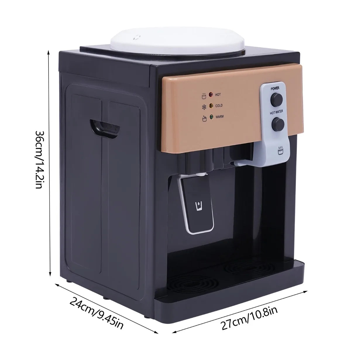 Water Dispenser, Water Cooler, Table Top Hot &Cold Temperature Control Fast Heating Cooling for 3.5/5/10/18.9L Bottles, 220V