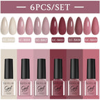 LILYCUTE Nail Gel Polish Set Pink Green Spring DIY Nail Art Design Long Lasting Soak Off UV Gel Manicure Painting Gel Vernis Kit
