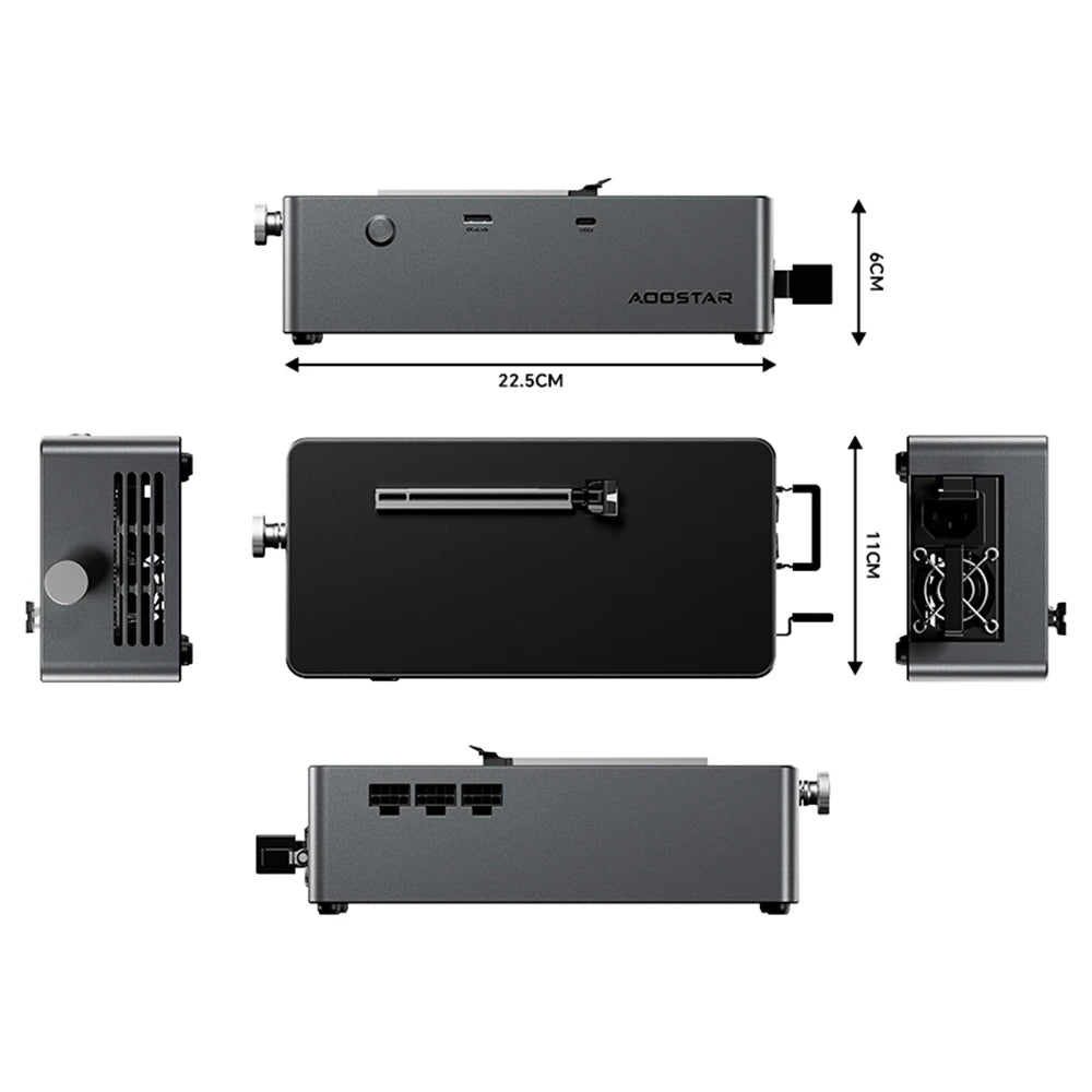 AOOSTAR AG02 eGPU Dock with Oculink & USB4 Port, 100W Reverse Charging, Built-in 800W Power Supply, Supports TGX Interface Hot-s