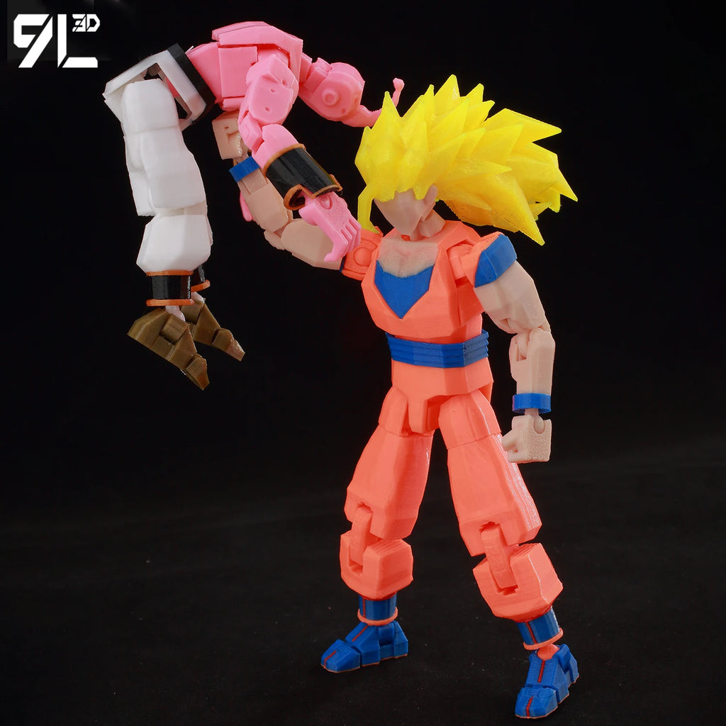 9L3D Printed Dragon Ball Son Goku Vegeta Beerus Frieza Anime Lucky13 Dummy13 Titan13 Action Figures Multi-Jointed Movable Toys