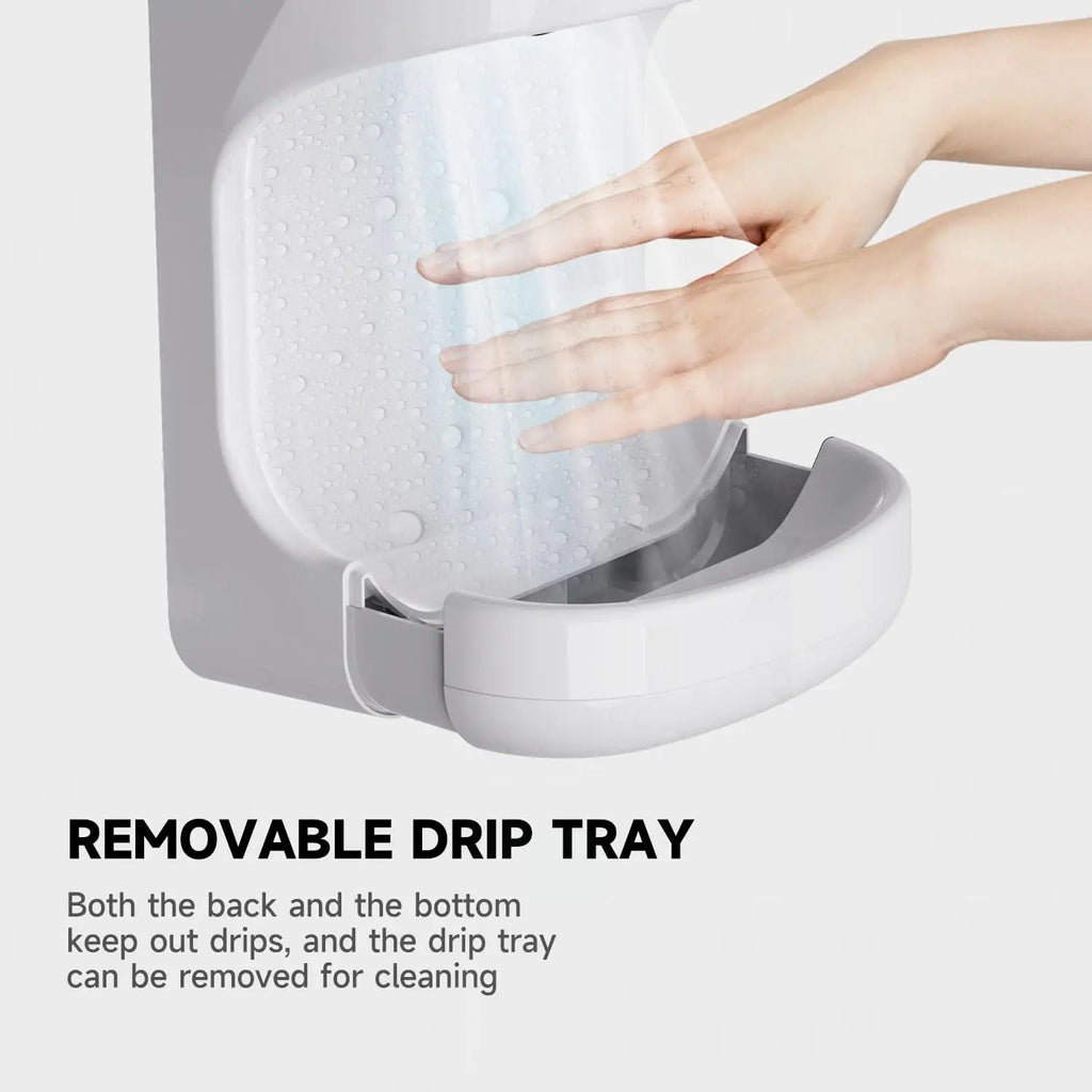 AIKE Automatic Hands Dryer with Drip Tray Wall Mounted High Speed Drying Machine 10-15s Quick Dry Hands Model AK2632 1400-1650W