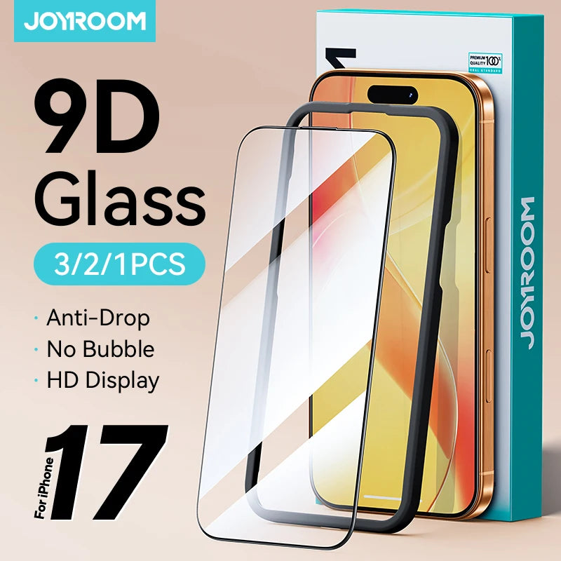 Joyroom 1/2/3pcs For iPhone 17 Pro Max HD Glass Screen Protector For iPhone 17/17Pro/17Air Full Screen Tempered Glass Protection Main image