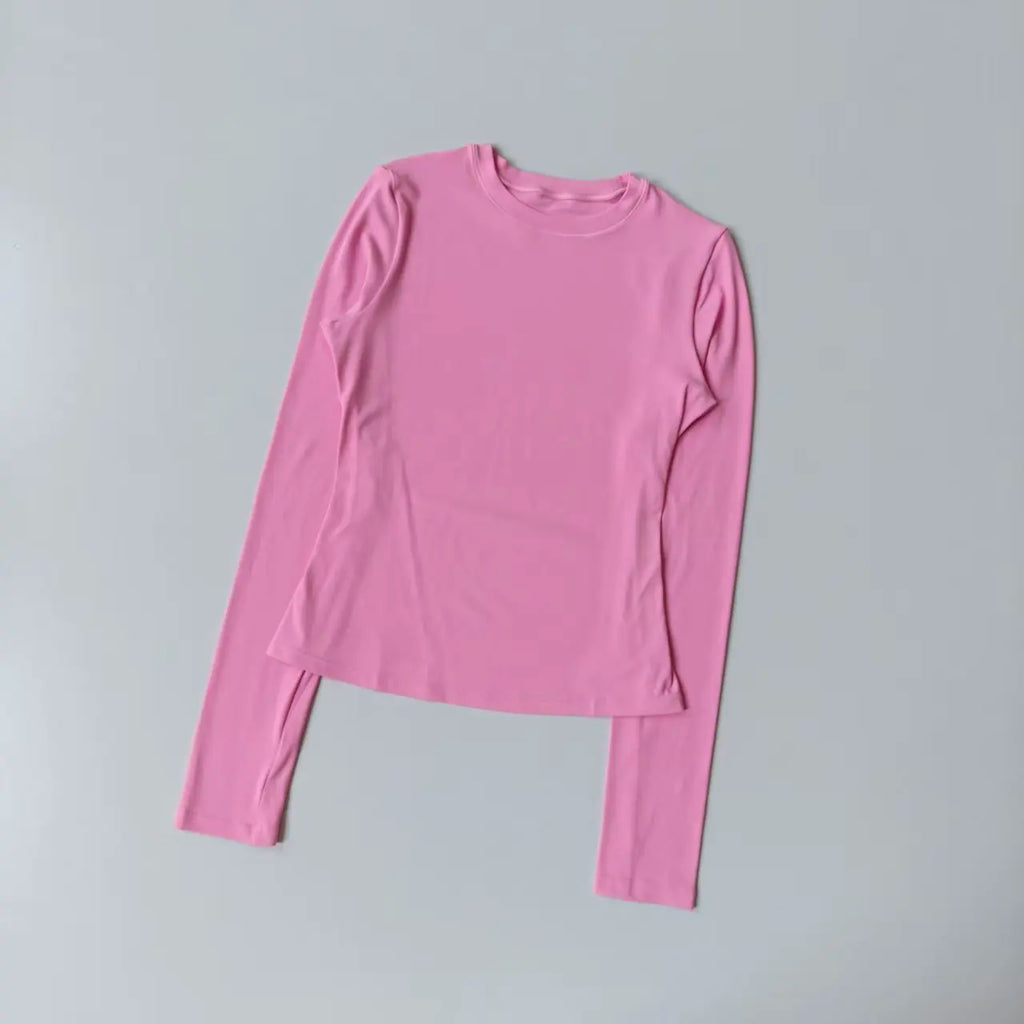 Seamless Sports Long Sleeved Shirts Women Casual Outdoor Top Gym Fitness Wear T-shirt Yoga Shirt Push Up Workout Clothes Women