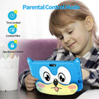 BDF Cartoon Pattern 7 Inch Kids Tablet Quad Core 4GB RAM 64GB ROM Android 13 Google Learning Education Games Tablets 4000mAh