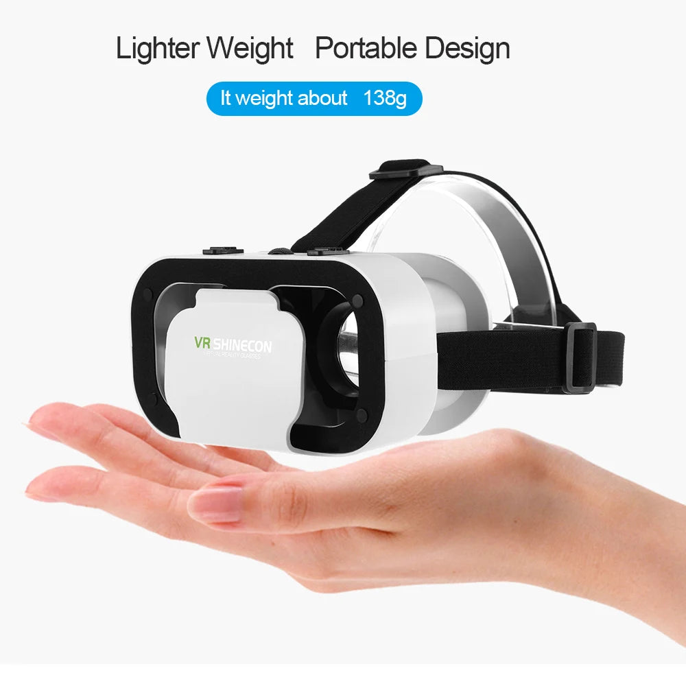 VR Glasses 3D Virtual Reality Headset Devices Helmet Lenses Goggles Smart For Smartphones Phone Cell Mobile Game Viar Viewer Set