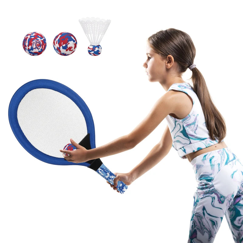 Eva Durable Kids Tennis Rackets Set Lightweight Children Beach Ball Sports Game Plastic Outdoor Racquet Sports Multi