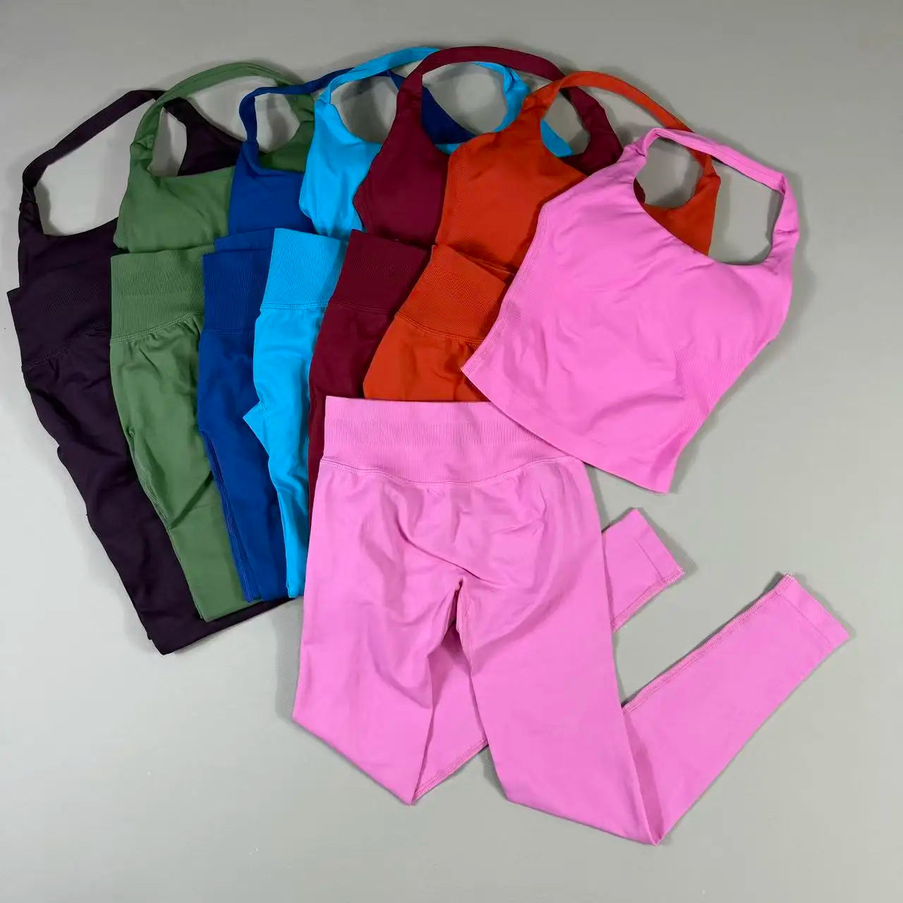 NO LOGO Yoga outfit sports Impact gym set Halter Top and leggings pant sets Backless halterneck High stretch sportswear Main image