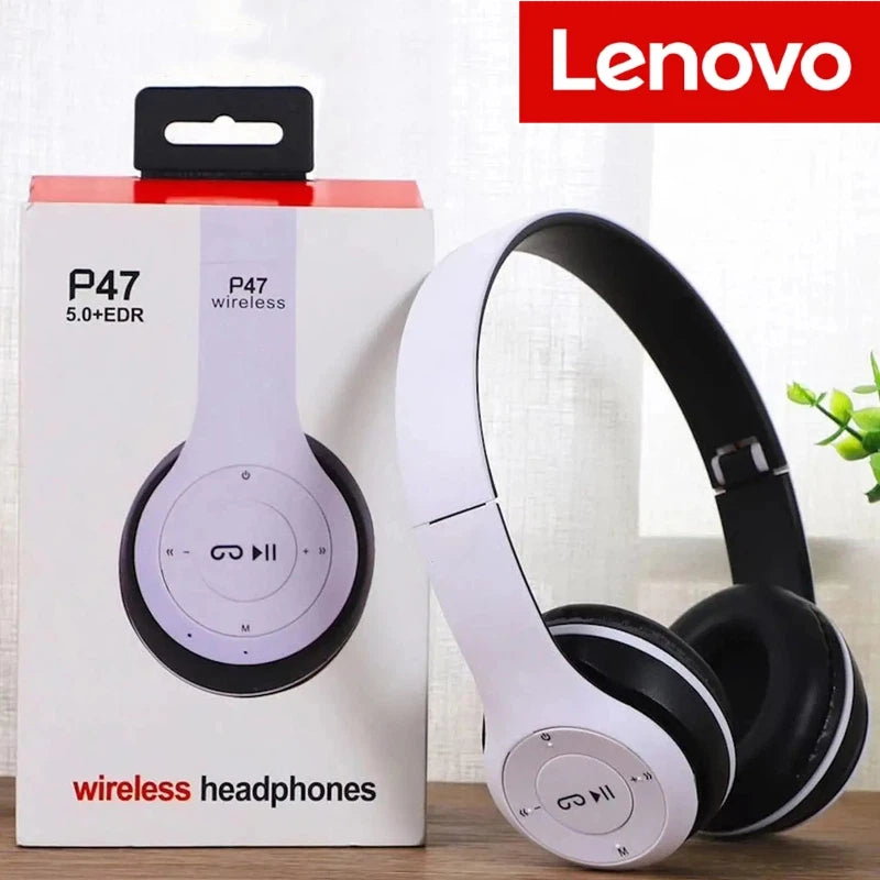 Lenovo Multifunctional Portable Foldable Headmounted Wireless Bluetooth 5.0 Headset For Bluetooth connection Wired Connection