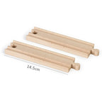 Wooden Train Track Toys Railway Rails Accessories Fit Thomas Train Road Connector Wood Railway Bridge Children Birthday Gifts