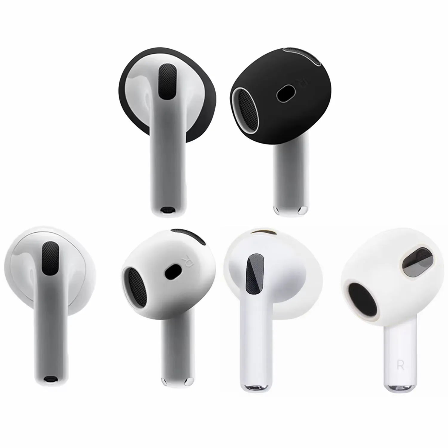 3 Pair Silicone Eartips For Apple AirPods 4 Replacement Ultra Thin Rubber Earbuds Ear Tips For Airpod 4 Anti-Slip Earphone Cover