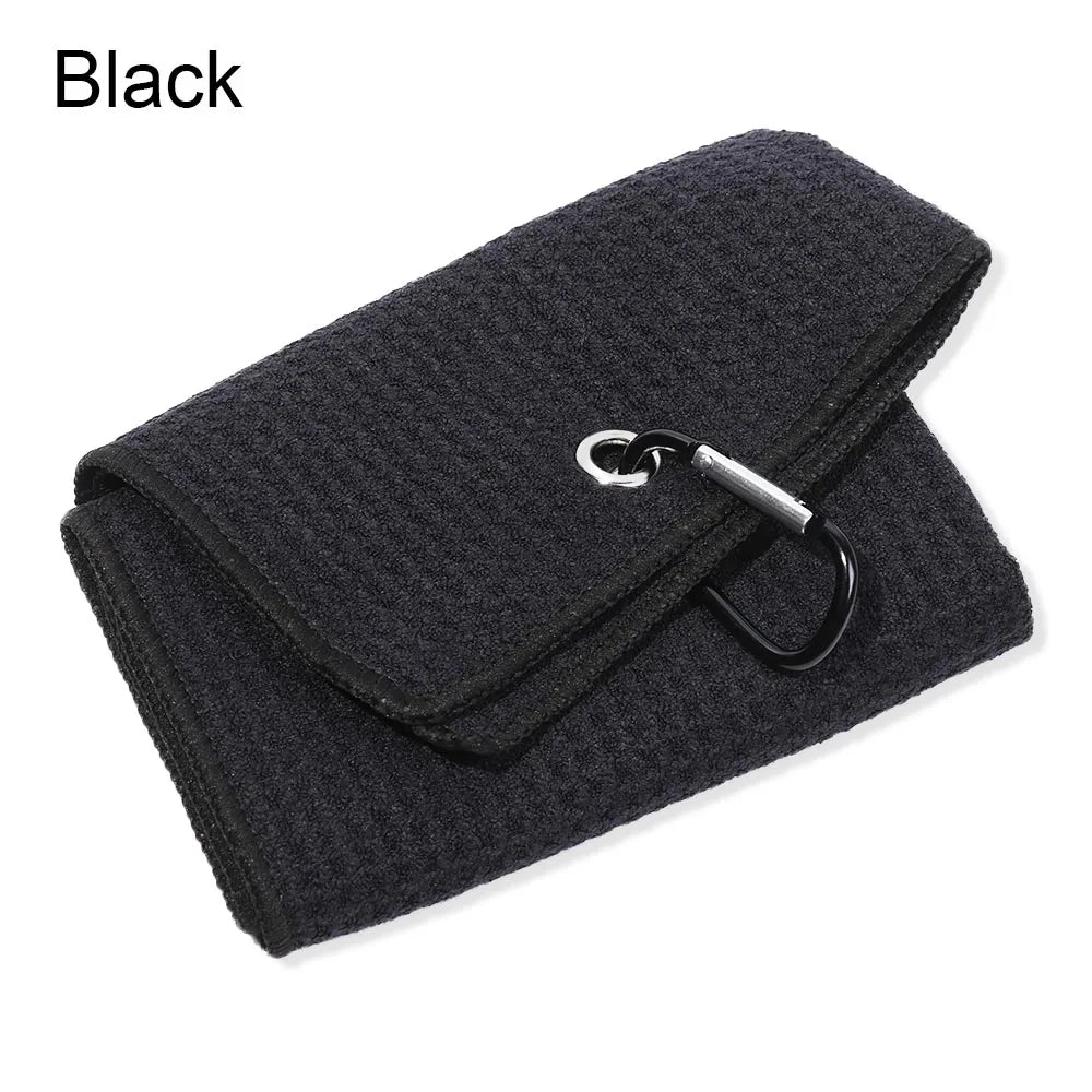 40*60CM Cotton High Water Absorption Microfiber Cleaning Towels Golf Towel with Carabiner Hook Cleans Clubs Golf Training Aids