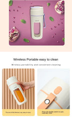 Portable Juicer Mini Electric Blender Multifunction Juice Maker Machine Fruit Mixers Extractors Smoothies Mixer 8 Blades 3000mAh