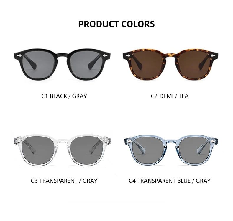 O-Q CLUB Retro Round Men Sunglasses Women's Sun Glasses Woman UV400 Lunette Zonnebril Dames Polarized Lenses Man Eyewear Vintage