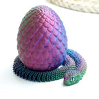 4pcs/set 3D printed snake surprise egg decoration, flexible joints, the best gift for 3D printing enthusiasts
