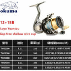 Okuma All Metal Fishing Reel Shallow Line Cup 15KG Anti Seawater Corrosion Rotating Reel 1000-5000