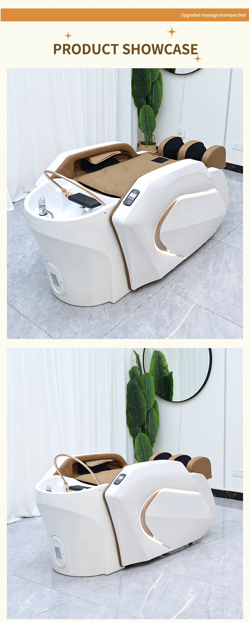 Beauty Salon Hair Washing Chair Electric Massage Table Head Spa Shampoo Bed Equipment Furniture Silla De Salon De Belleza