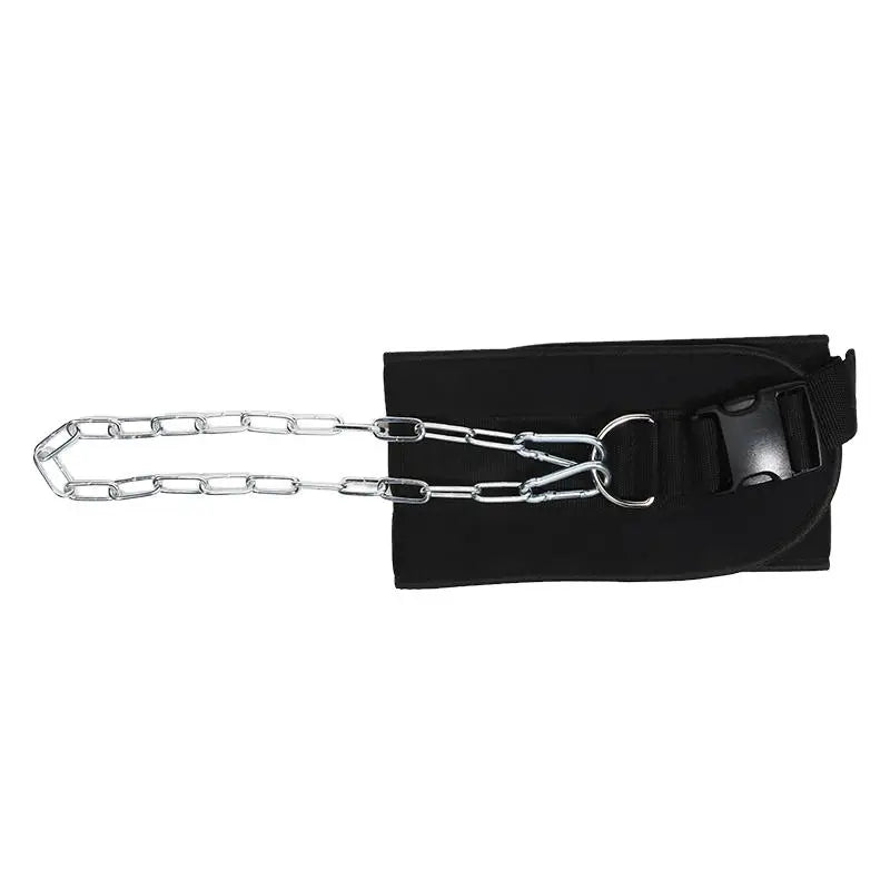 Thicken Weight Lifting Belt With Chain Dipping For Pull Up Carrying Fitness Back Muscle Strength Training