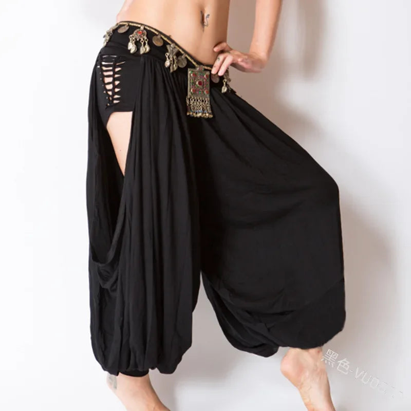5XL Casual Women Bottoms Harem Pants Sports Baggy Hippie Sexy Hollow Out Streetwear Loose Beach Trousers Ropa Mujer Talla Grande Secondary image