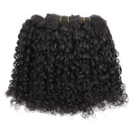 Pixie Curly Human Hair Weave Bundle With Closure Brazilian Human Hair Weave Extensions 100% Human Hair Weft HD Lace Closure