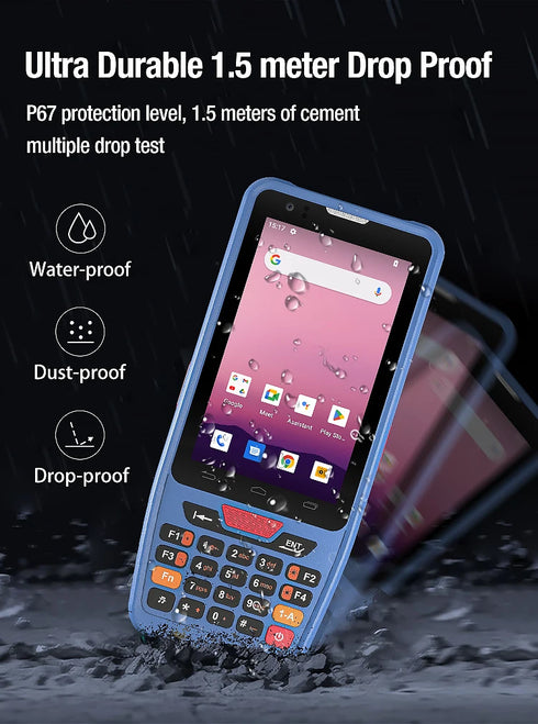 IP67 4 Inch Waterproof Industrial Rugged PDA Handheld Android PDAs Portable Data Terminal NFC  Data Collector for Inventory