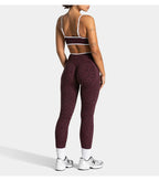 High Waist Leopard Print Yoga Pants, Butt Lifting Tummy Control Leggings 