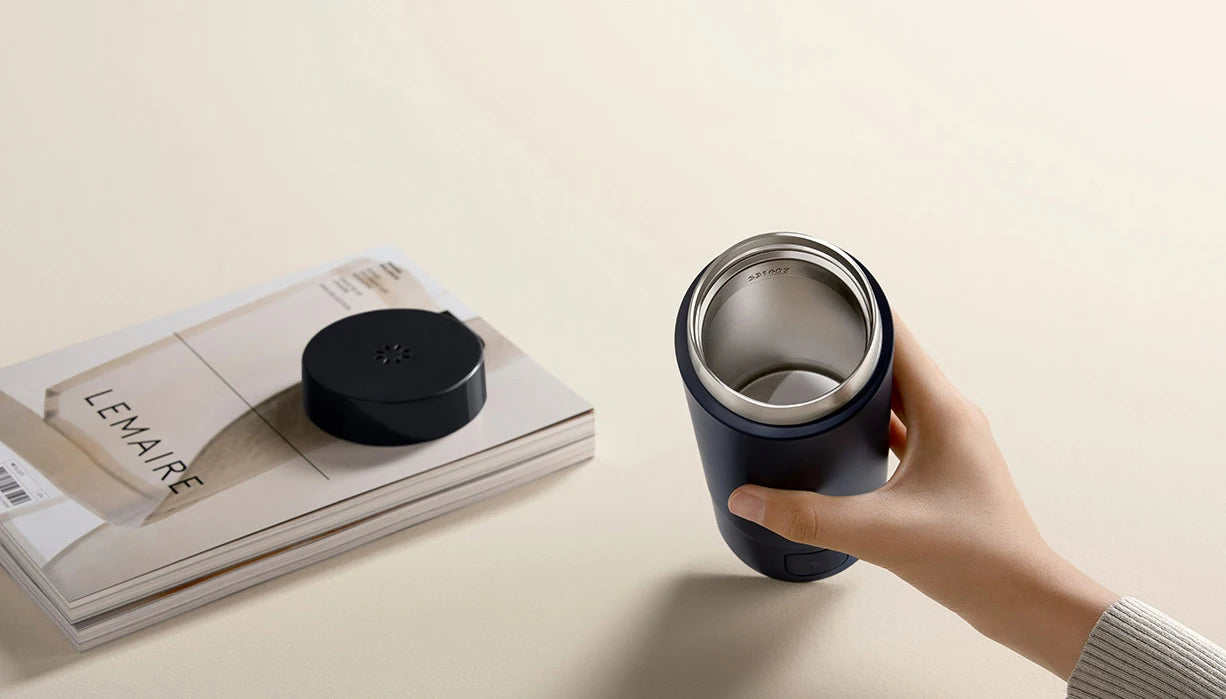 MIJIA Portable Electric Heating Cup 2: 350ml,6-Level Temp Control,12-Hour Keep Warm,316L Stainless Steel, Travel-Friendly