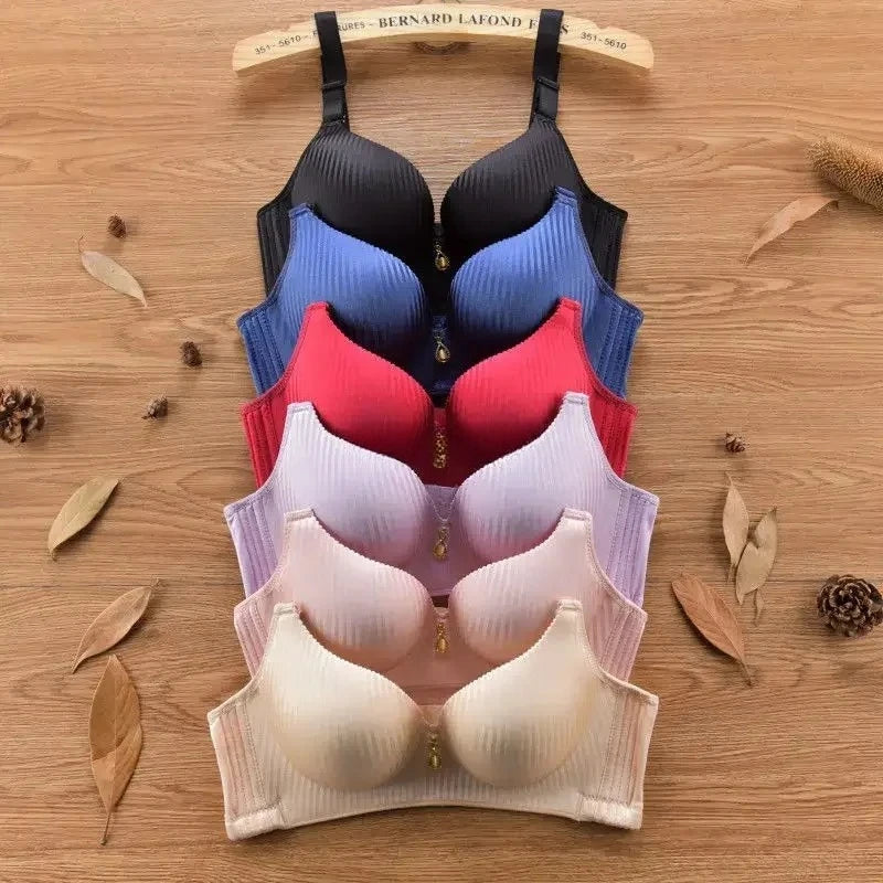8CM Thick Padded Push Up Bra for Small Chest Seamless Wireless Comfort T-Shirt Bra Natural Lingerie with Adjustable Straps