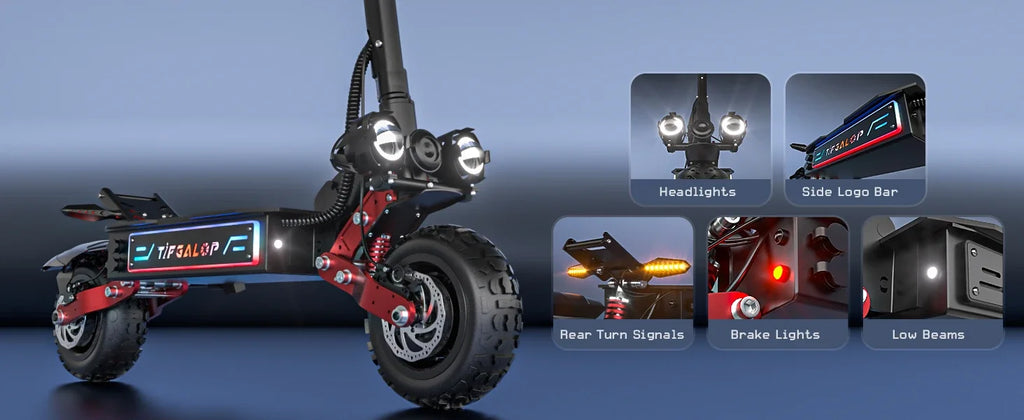 TIFGALOP CL8 Electric Scooter 6000W Powerful Motor 60V 33Ah Battery up to 100km Range Street Legal Adult Microcar Electric Scoot