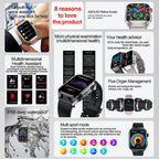 2026 New Nursing Grade Uric acid Blood lipids Smart Watch Men ECG+PPG Blood Pressure Heart Rate Bluetooth Call Health Smartwatch