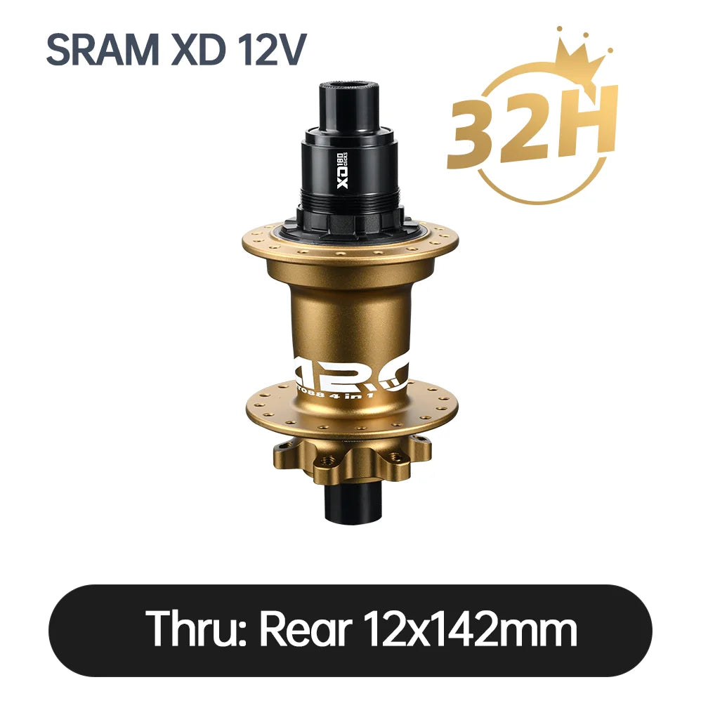 ARC MT088 MTB Hub 6 Pawls 180 Clicks Sealed Bearing Hub Front 9x100 15x100 Rear 10x135 12x142 Bicycle Cube 8 9 10 11 12 Speed