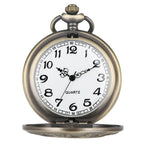 Retro Gray Three-headed Fire Dragon Necklace Quartz Pocket Watch Men Antique Nordic Amulet Pendant Women Game Movie Jewelry Hour