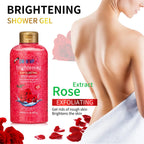 500ml Rose Kojic Acid Lavender Shower Gel Deep Cleansing Brighten Skin Scrub Body Wash Exfoliator Body Care Fragrance Skincare