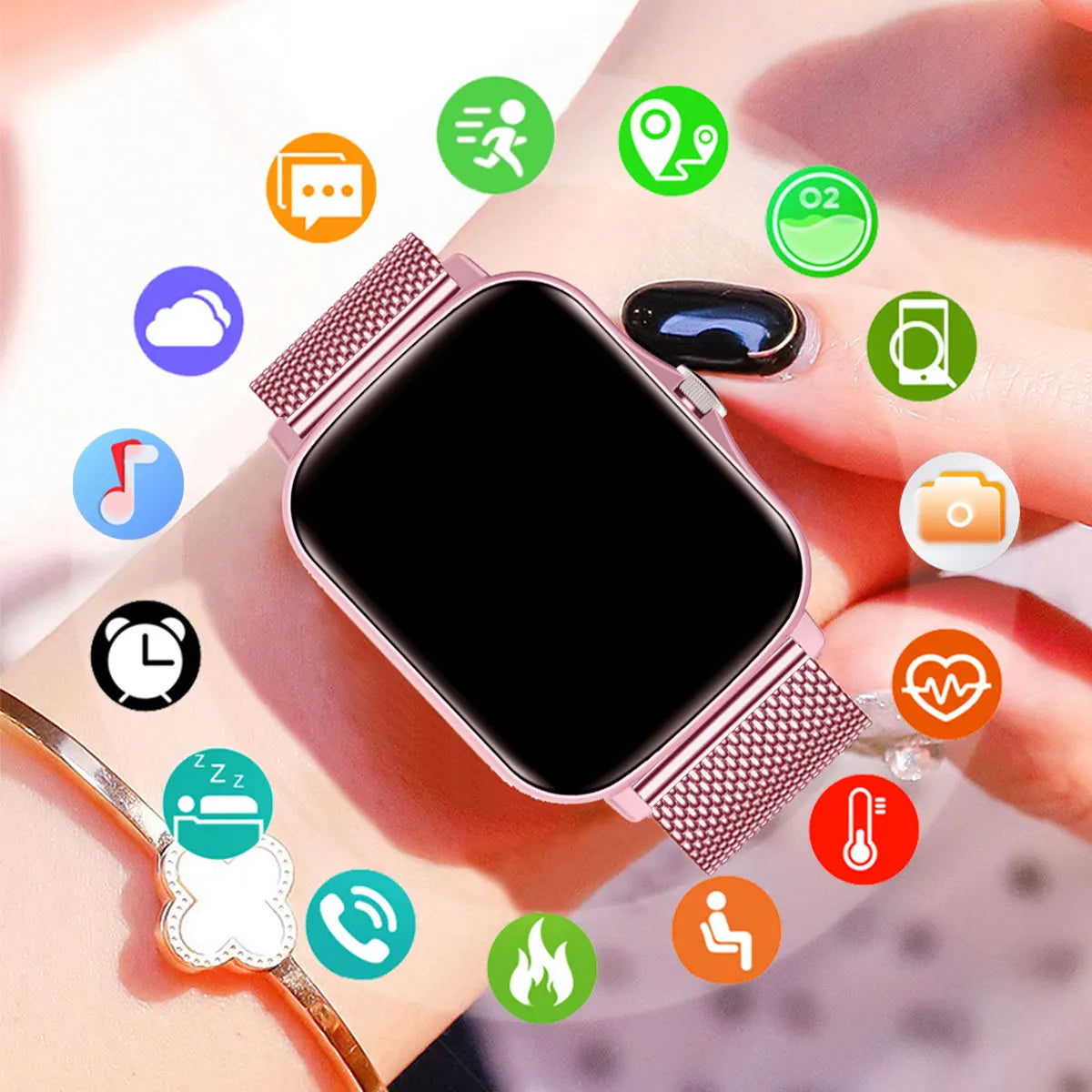 NEW 2025 Fashion SmartWatch Android Phone 2.01" Color Screen Full Touch Custom Dial Watch Women Bluetooth Call Smart Watch Men