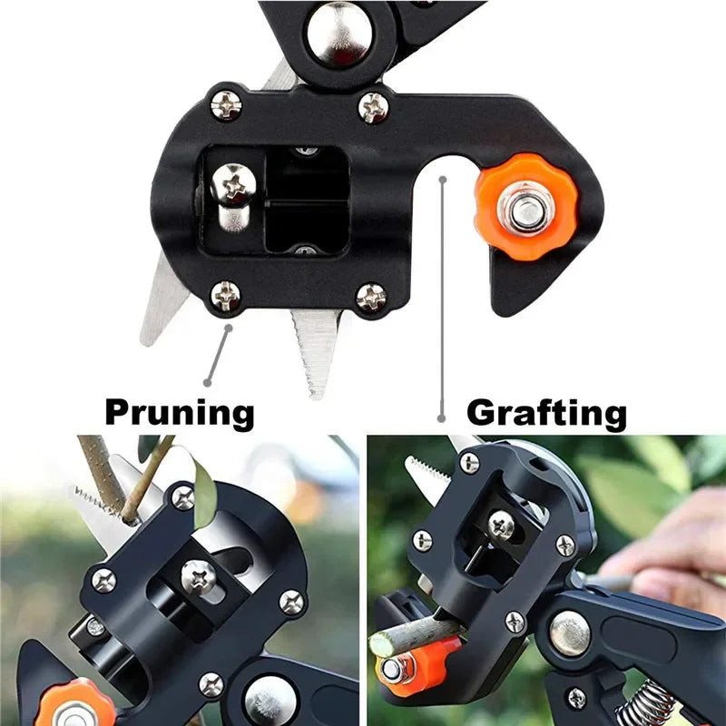 Multi-functional Garden Trimmer Pruning Seedlings Grafting Scissors Fruit Tree Grafting Machine Portable Gardening Tools