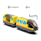 Kids Electric Train Set Locomotive Magnetic Train Car Diecast Slot Toy Fit for Wooden Train Railway Track Toys for Children Gift