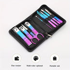 6-18pcs Set Professional Stainless Steel Manicure & Pedicure Kit Precision Nail Care with Travel Case with Nail Clipper Scissor