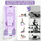 Multifunctional Foldable Home Ab Workout Sliding Fitness Board with Counter, Full Body Core Strength Training Exercise Platform with Complete Accessories for Abdominal, Leg & Arm Workout