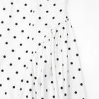 Talenza White Polka Dot Long Dress Summer Sexy High-Waisted Vintage Print Sleeveless Dress Casual Party Vacation New Women Dress