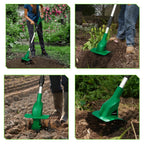 NewBeny Electric Garden Tiller Cultivator Scarifier Foldable Rototiller Soil Loosener Garden Tool
