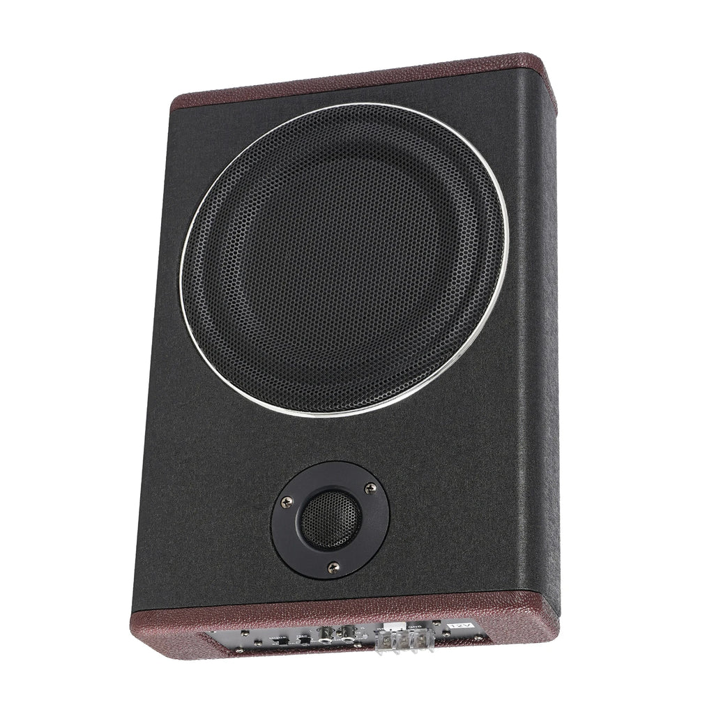 8 Inch Ultra Slim Car Subwoofer Under Seat 12V 600W Car Active Subwoofer Compact Car Bass Audio Car Stereo Amplifier Speaker