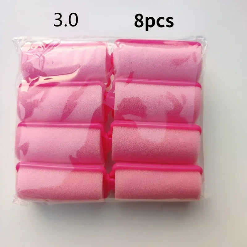 6-14pcs Soft Sponge Foam Cushion Hair Rollers Curlers Hair Salon Barber DIY Curls Hairdressing Kit DIY Home Hair Styling Tools