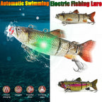 Automatic Swimbait Electric Robotic Fishing Lure 4-Segement Auto Multi Jointed Bait USB Rechargeable Wobbler Pesca Accessories