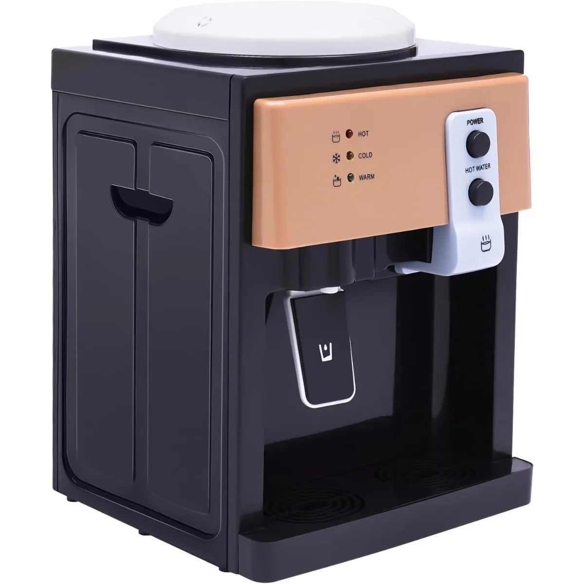 Water Dispenser, Water Cooler, Table Top Hot &Cold Temperature Control Fast Heating Cooling for 3.5/5/10/18.9L Bottles, 220V