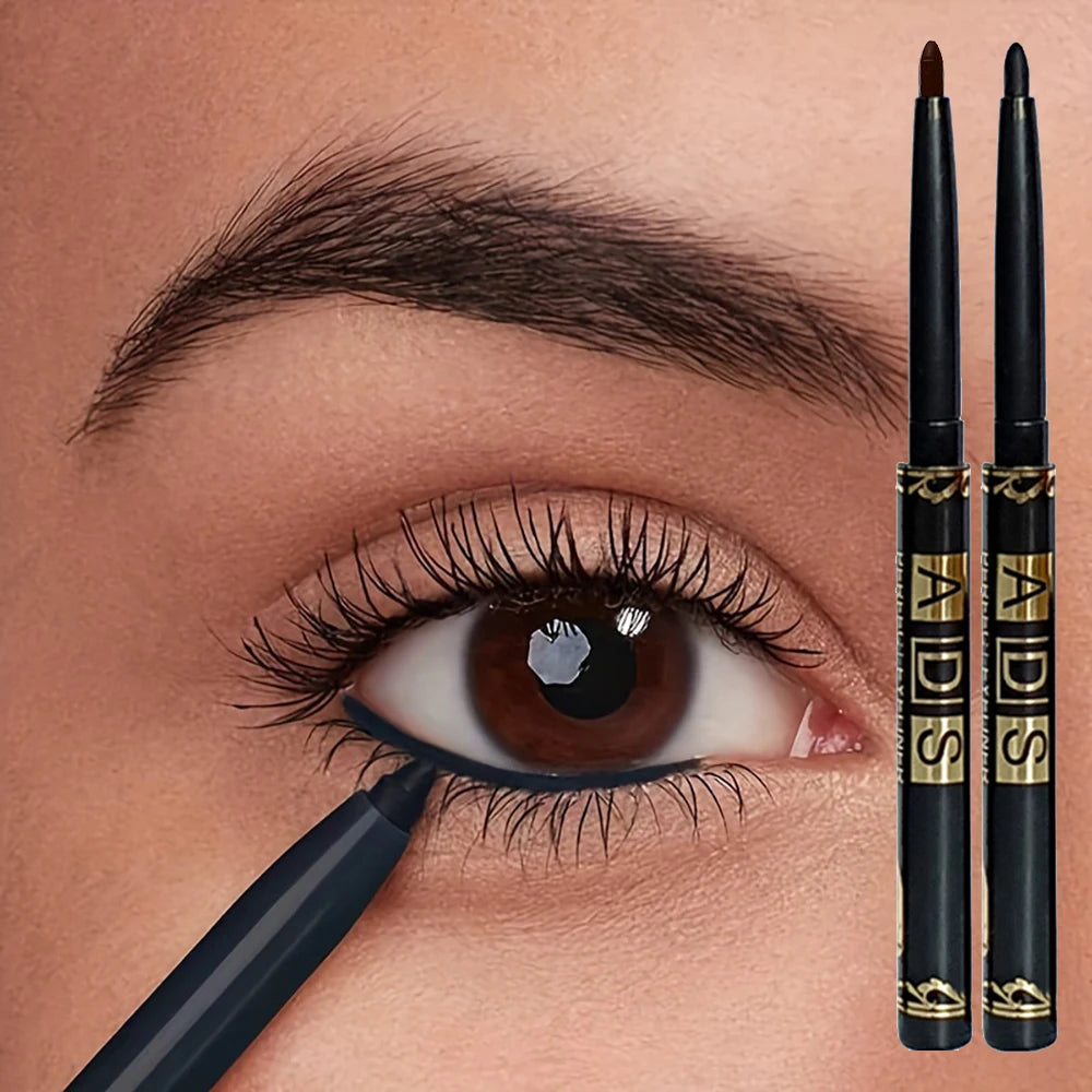 2Pcs Waterproof Black Brown Eyeliner Pencils-Smudge-Proof, Long-Lasting &Beginner-Friendly Smooth High Pigmented Punk Eye Makeup Main image