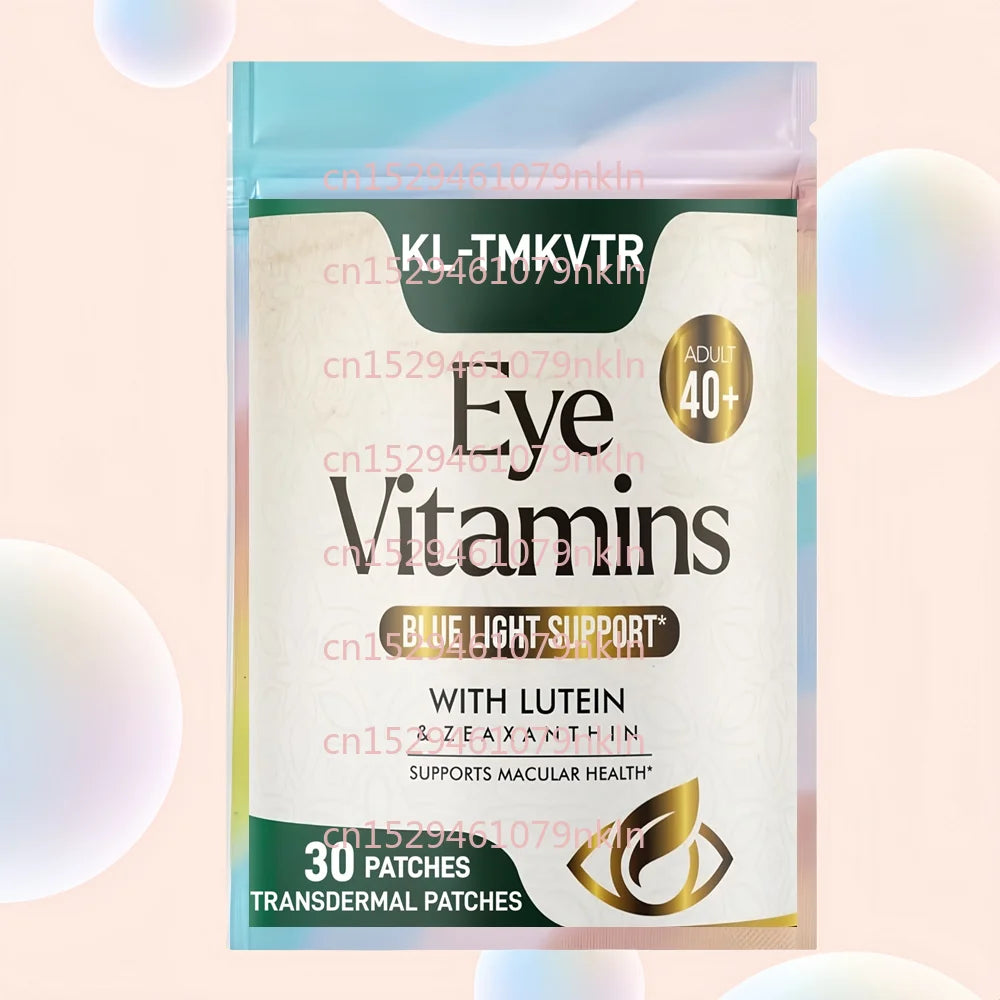 30 Patches Eye Vitamins & Mineral Transdermal Patches Contains Zinc, Copper, Lutein Supports Dry Eye Strain, Vision Health