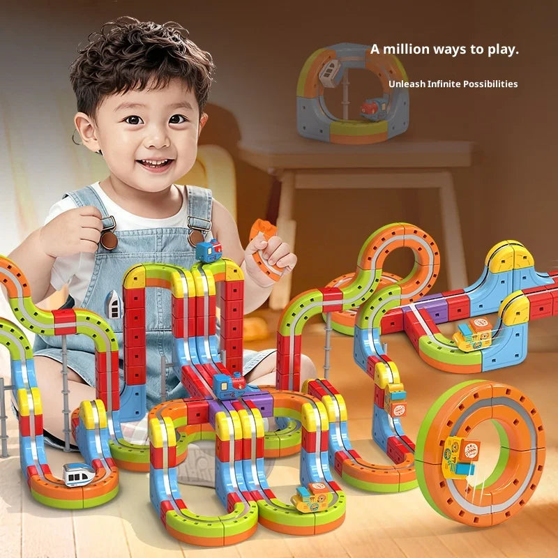 Magnetic Bullet Train Set For Kids With Electric Locomotive Diy Track Building Blocks Stem Educational Construction Toy Birthday