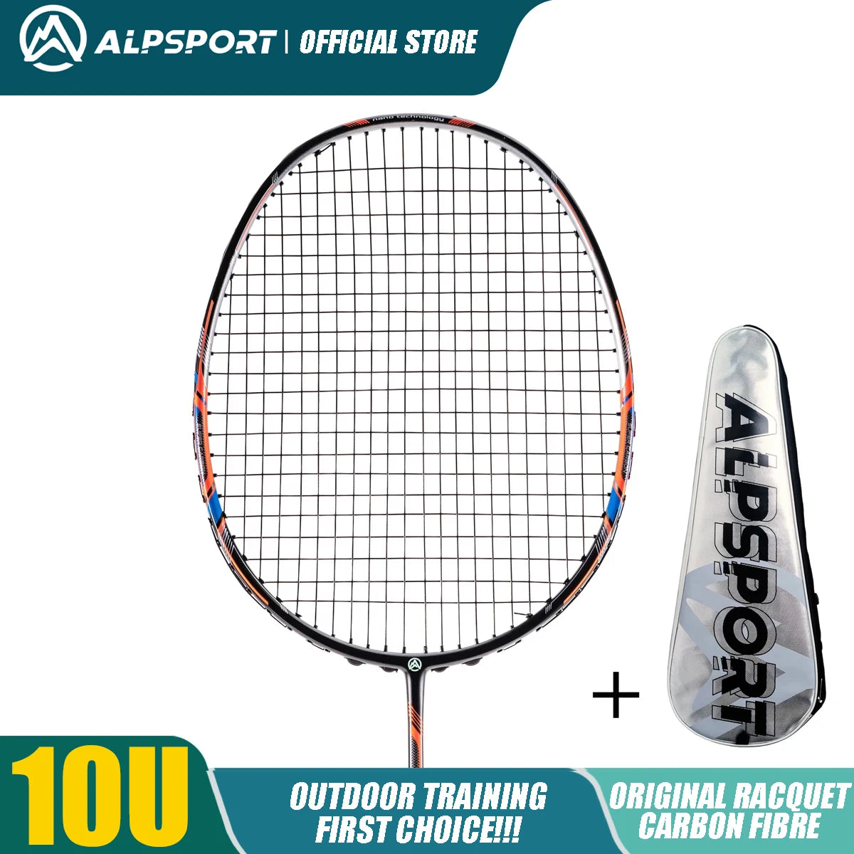 ALP GJ 10U Ultralight 52g T800 Bow And Arrow Badminton Racket Authentic Tensile Force 13kg Outdoor Sports Carbon Fiber Titanium