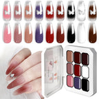 LIMEGIRL Gradient Gel Set Semi Permanent-High Glossy-Gradient-Colorful Nail Gel Polish Kit Soak Off Varnish for Nail Art Design
