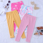 3/4-piece Autumn/Winter Children's Multi-color Combination Fashionable Slim Fit Leggings For Girls Sports And Casual Warm Pants